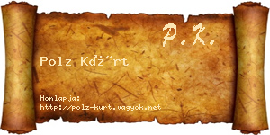 Polz Kürt névjegykártya